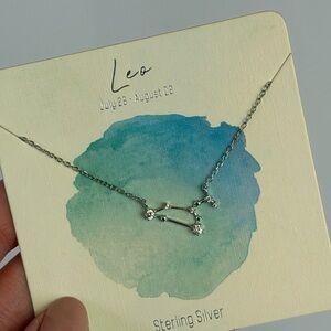 Leo Sterling Silver Constellation Necklace - Silver